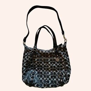 Coach Monogram Tote Bag Black